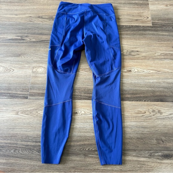 Patagonia NetPlus Leggings Womens Small Navy Blue Pants Pockets Logo Active 26” - Picture 8 of 8